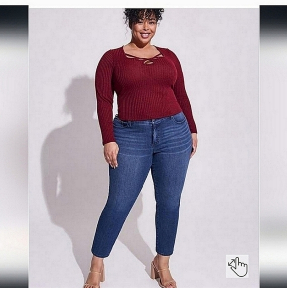 ⚘️⚘️Torrid 18T Perfect Skinny Ankle Premium Stretch Mid-Rise Jean - Picture 1 of 5